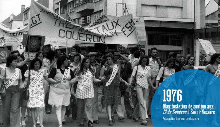 Manifestation de soutien aux « 12 de Couëron » à Saint-Nazaire, 1976