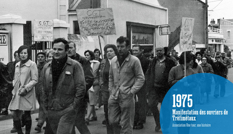 Manifestation des ouvriers de Tréfimétaux, 1975